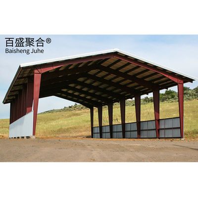 গুণ  Q235/Q345B Grade Light Steel Structure Metal Hay Sheds কারখানা