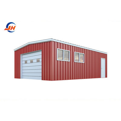 একক ইস্পাত শীট ছাদ তিন গাড়ির ধারণক্ষমতা 24x36 ছোট অটো মেরামতের দোকান জন্য গ্যারেজ