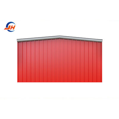 একক ইস্পাত শীট ছাদ তিন গাড়ির ধারণক্ষমতা 24x36 ছোট অটো মেরামতের দোকান জন্য গ্যারেজ