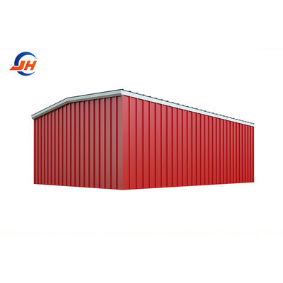 একক ইস্পাত শীট ছাদ তিন গাড়ির ধারণক্ষমতা 24x36 ছোট অটো মেরামতের দোকান জন্য গ্যারেজ