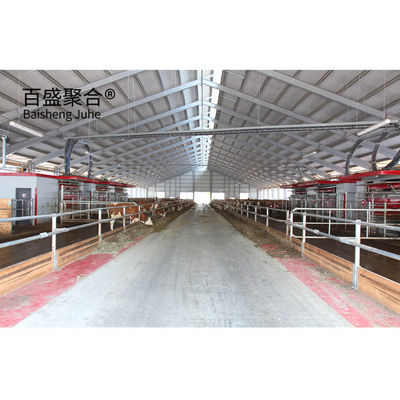 ISO9001 2008/CE/BV সার্টিফাইড স্টিল স্ট্রাকচার গরু শ্যাড ফার্ম বিল্ডিং গরু চাষের জন্য