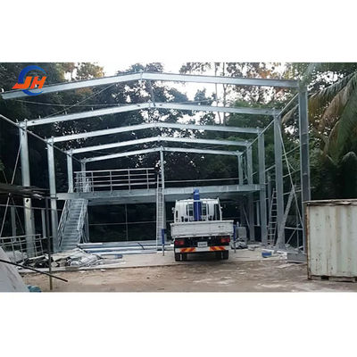 হালকা ইস্পাত Q345 Q235 প্রধান ফ্রেম সহ প্রিফ্যাব মেটাল গুদাম