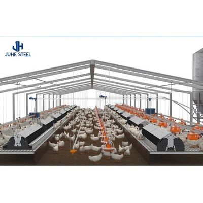 ISO9001 2008/CE/BV সার্টিফাইড আধুনিক পোল্ট্রি ফার্ম হালকা ইস্পাত কাঠামো চিকেন হাউস