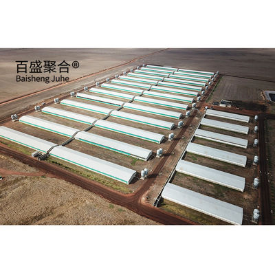 গরম ডুব Galvanized / পেইন্ট স্প্রে ইস্পাত কাঠামো জন্য গরু খামার গুদাম ফ্রেম হাউস