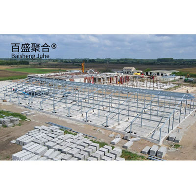গরম ডুব Galvanized / পেইন্ট স্প্রে ইস্পাত কাঠামো জন্য গরু খামার গুদাম ফ্রেম হাউস