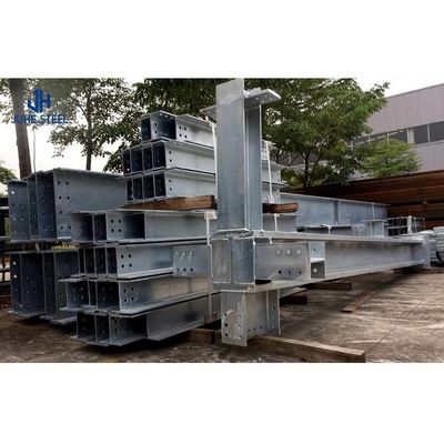 নিম্ন কার্বন ইস্পাত Q235 Q345 Galvanized Steel Warehouse Workshop Hangar Garage Structure