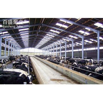 Prefab গরু খামার শ্যাড ফার্ম বিল্ডিং নকশা ধাতু ইস্পাত কাঠামো এবং ASTM স্ট্যান্ডার্ড সঙ্গে