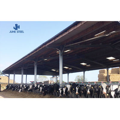 Prefab গরু খামার শ্যাড ফার্ম বিল্ডিং নকশা ধাতু ইস্পাত কাঠামো এবং ASTM স্ট্যান্ডার্ড সঙ্গে