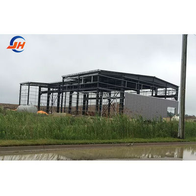 দীর্ঘ স্প্যান গ্রিড স্ট্রাকচার বাড়ি নির্মাণের জন্য প্রিফ্যাব বিল্ডিং উপকরণ স্টোরেজ শ্যাড