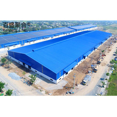 সহনশীলতা ± 1% এএসটিএম স্ট্যান্ডার্ড 15*30*3 বাণিজ্যিক ভবনের জন্য ইস্পাত কাঠামো গুদাম