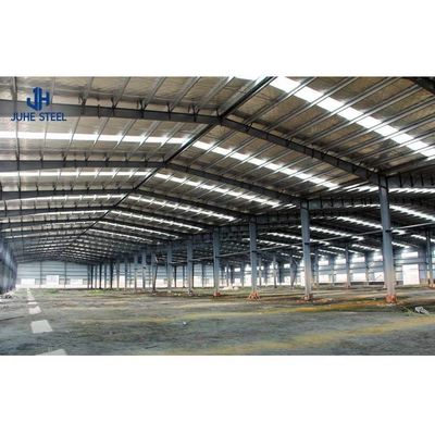 টেকসই জিবি স্ট্যান্ডার্ড Q235B Q355B গুদাম কর্মশালার জন্য প্রিফ্যাব্রিকেটেড ইস্পাত ভবন