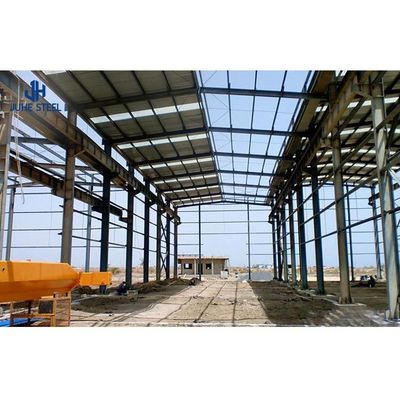 Q235B অ্যালুমিনিয়াম খাদ উইন্ডো ব্যবহারিক ইস্পাত কাঠামো বিল্ডিং দীর্ঘ স্প্যান গ্রিড কাঠামো