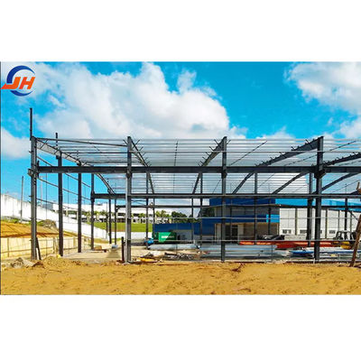 Q235B/Q345B কাস্টম বিল্ডিংয়ের জন্য স্বল্প কার্বন ইস্পাত হালকা ইস্পাত কাঠামো কর্মশালার নকশা