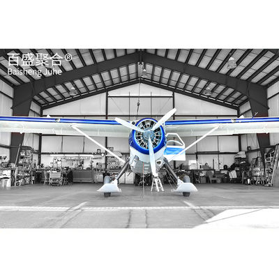 Q235/Q345B গ্রেড প্রিফ্যাব্রিকেটেড ইস্পাত কাঠামো স্টোরেজ গুদামের জন্য বিমানের হ্যাঙ্গার