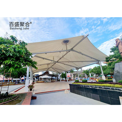 কাস্টমাইজড গ্লাস ফ্যাব্রিক Trussed স্টীল ফ্রেম Membrane Tensioned Structures বিমানের হ্যাঙ্গার ক্যানোপি
