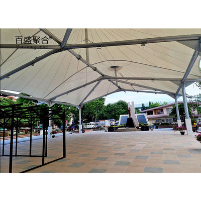 কাস্টমাইজড গ্লাস ফ্যাব্রিক Trussed স্টীল ফ্রেম Membrane Tensioned Structures বিমানের হ্যাঙ্গার ক্যানোপি