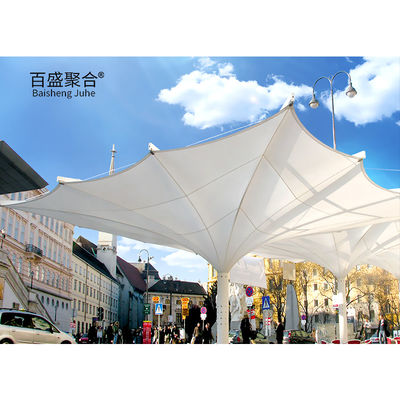 কাস্টমাইজড গ্লাস ফ্যাব্রিক Trussed স্টীল ফ্রেম Membrane Tensioned Structures বিমানের হ্যাঙ্গার ক্যানোপি