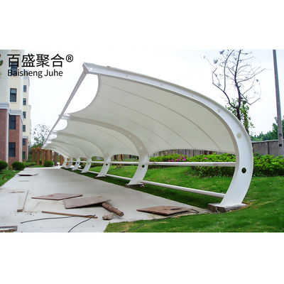 Mmbrane Fabric PVDF/PTFE সেল ফিনিশিং স্টিল মেটাল কারপোর্ট ক্যানোপি